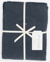Bed and Philosophy Linen Flat Sheet Charbon 1